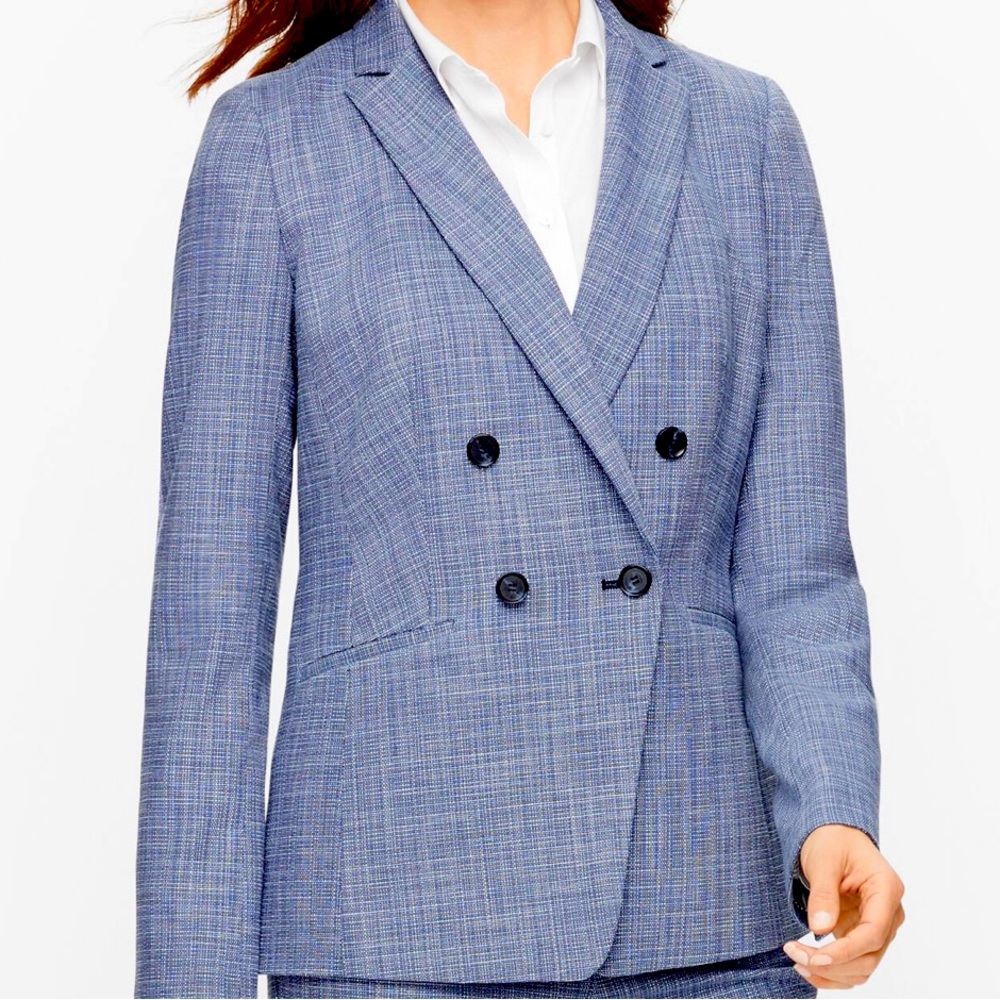 Talbots Blue Plaid Blazer